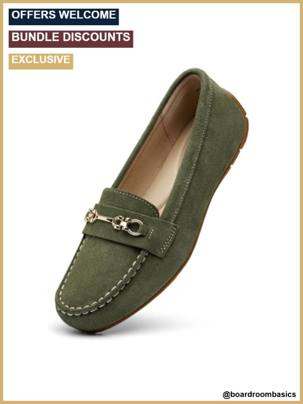 Suede Leather Loafers Slip-Ons Driving Mocs Comfortable Lightweight Walking